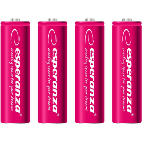 Esperanza Wiederaufladbare Batterien Ni-Mh Aa 2000Mah 4St. Rot