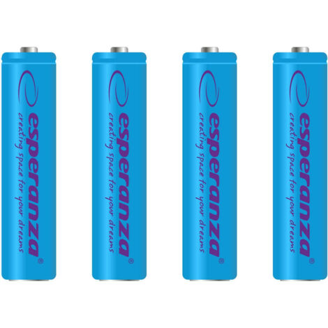 Esperanza wiederaufladbare batterien ni mh aaa 1000mah 4st blau