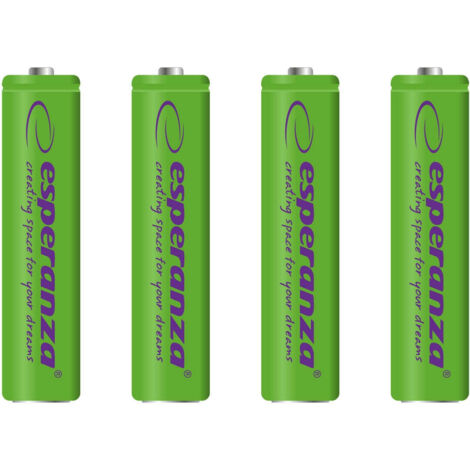 Esperanza wiederaufladbare batterien ni mh aaa 1000mah 4st grun