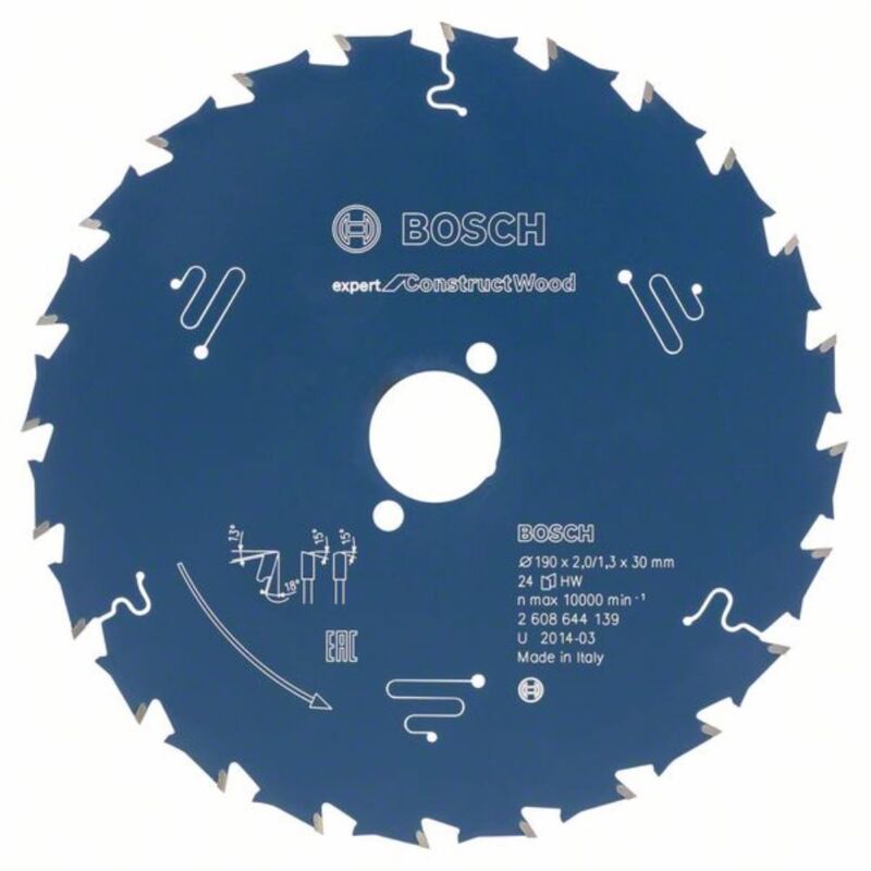 Bosch - Expert for Construct Lama circolare per legno Ø30mm - 210 x 30 x 2,0 mm, 30 - 2 608 644 141