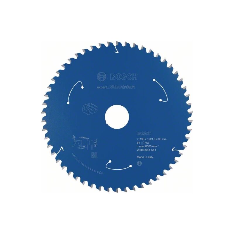 Bosch - Accessori Expert Lama circolare in alluminio (alluminio, 190 x 30 1,8 mm, 54 denti, accessorio a batteria)