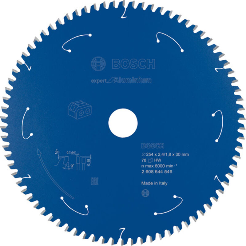 Lama circolare a batteria Expert per alluminio, 254 x 2,4/1,8 x 30, 78 denti