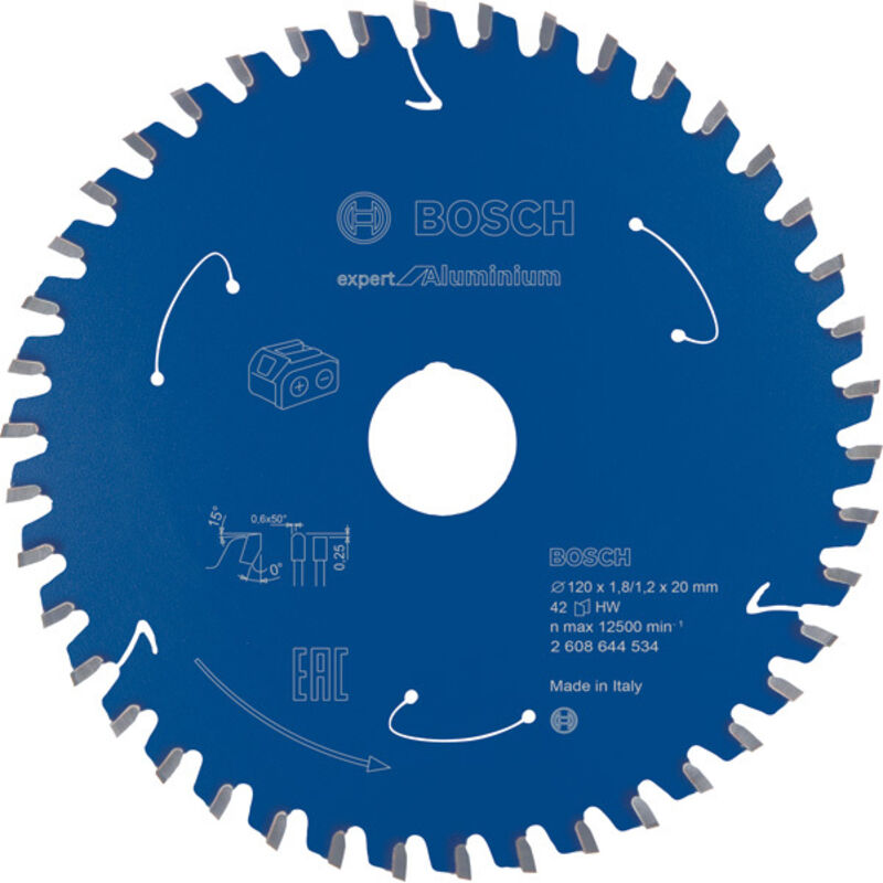 Lama circolare a batteria Expert per alluminio, 120 x 1,8/1,2 x 20, 42 denti