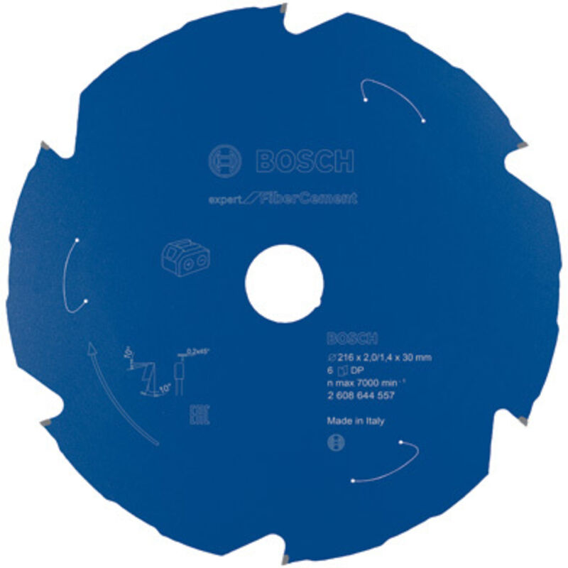Bosch - Lama circolare Expert for Fibre Cement per seghe a batteria 216 x 2/1,4 x 30 T6 - 2608644557