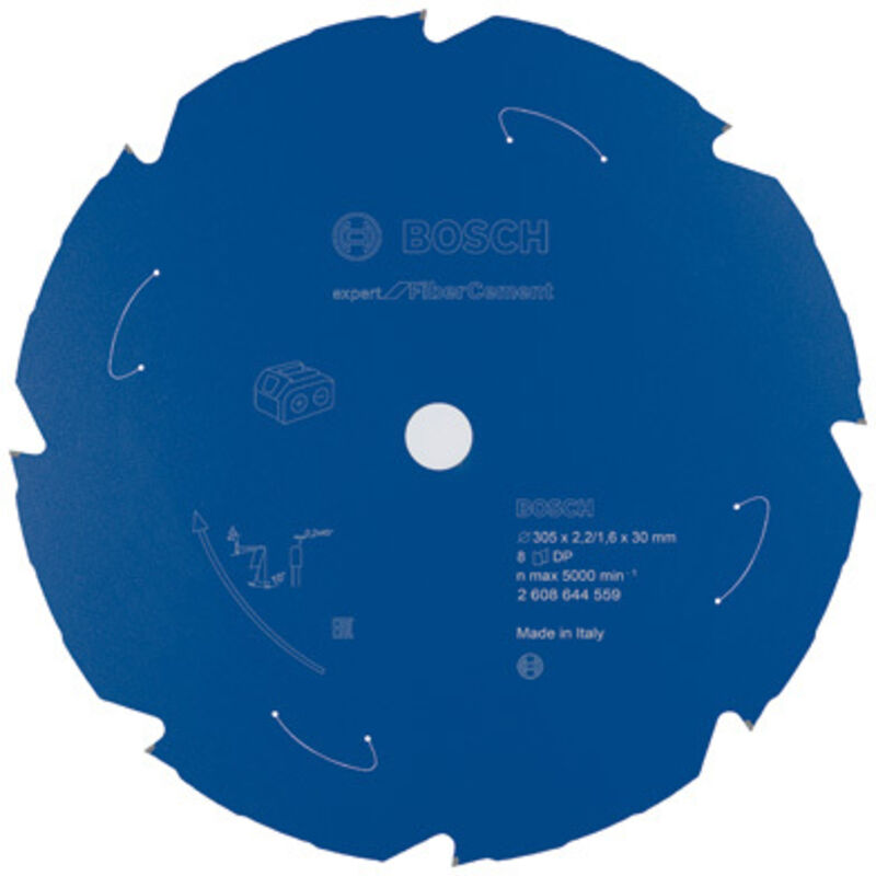 Lama circolare a batteria Expert per cemento fibra, 305 x 2,2/1,6 x 30, 8 denti