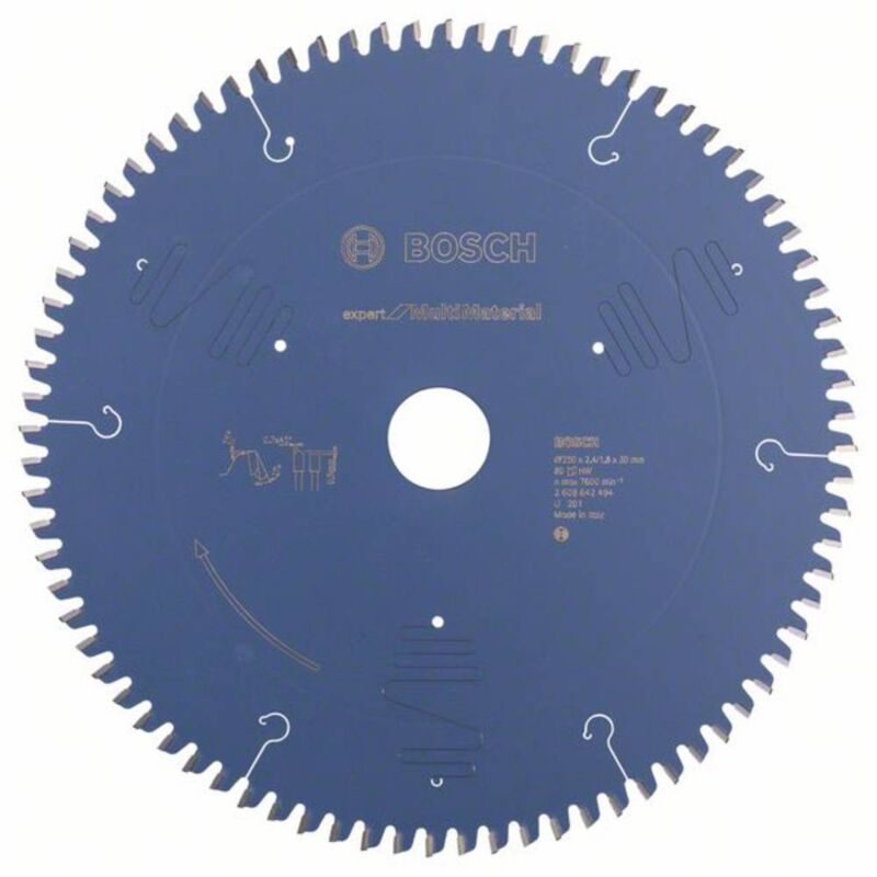 Bosch - Accessories Expert for Multi Material 2608642494 Lama circolare 250 x 30 x 2.4 mm Numero di denti: 80 1 pz.