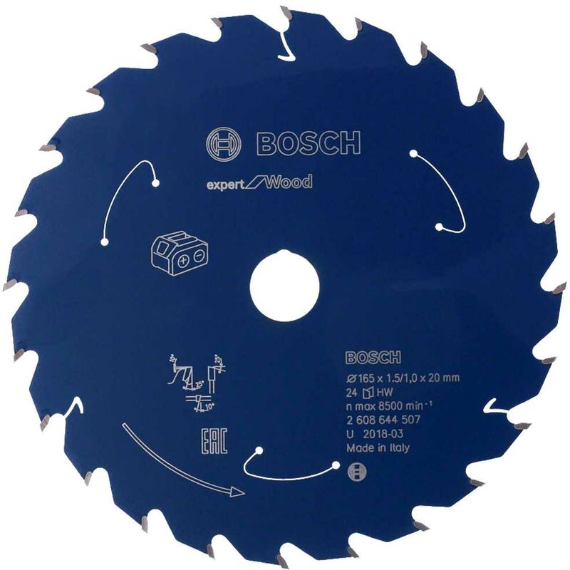 Image of Lame per sega circolare Bosch Expert for Wood - ø 165 x 20 mm - 24 denti (2 608 644 507)