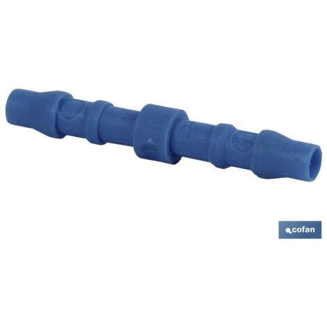 Espiga doble de plástico para tubo de Ø4 mm interior - venta unitaria