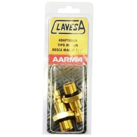 Espiga Neumatico Rapida 1/4'' Macho Dor Aarm14B Clavesa 2 Pz