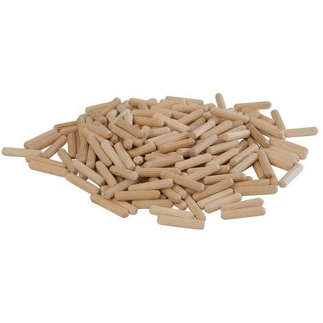 Espigas de madera, 200 pzas 6 x 30 mm