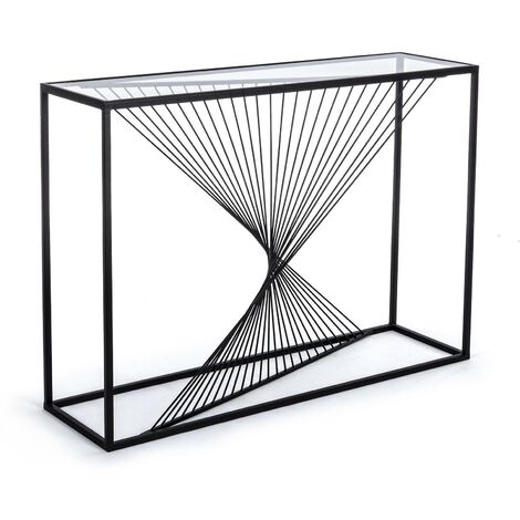Espiral Konsolenschrank aus schwarzem Metall