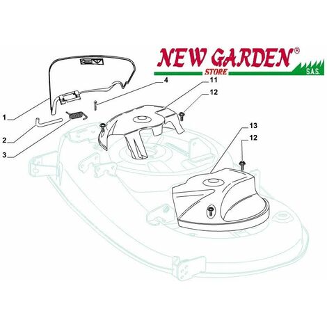 Esploso protezioni trattorino rasaerbaSD108 XDL175hd CASTELGARDEN 2002-2013 11 Carter protezione cinghia dx