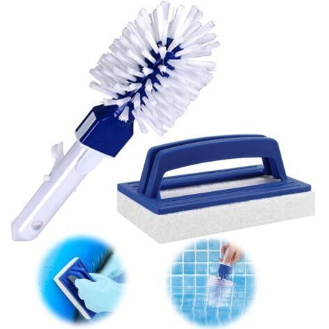Esponja-Brush para línea de agua, cepillo de plástico para piscinas, cabeza de cepillo para piscinas, cepillo de limpieza para piscinas, kit de limpieza para piscinas, jacuzzi y bañeras, para paredes,