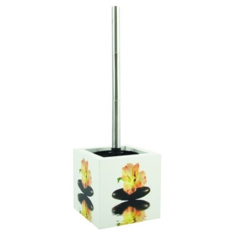 

M S V - MSV Escobilla de baño con soporte MDF & Acero Inoxidable Manila Multicolor - Multicolor