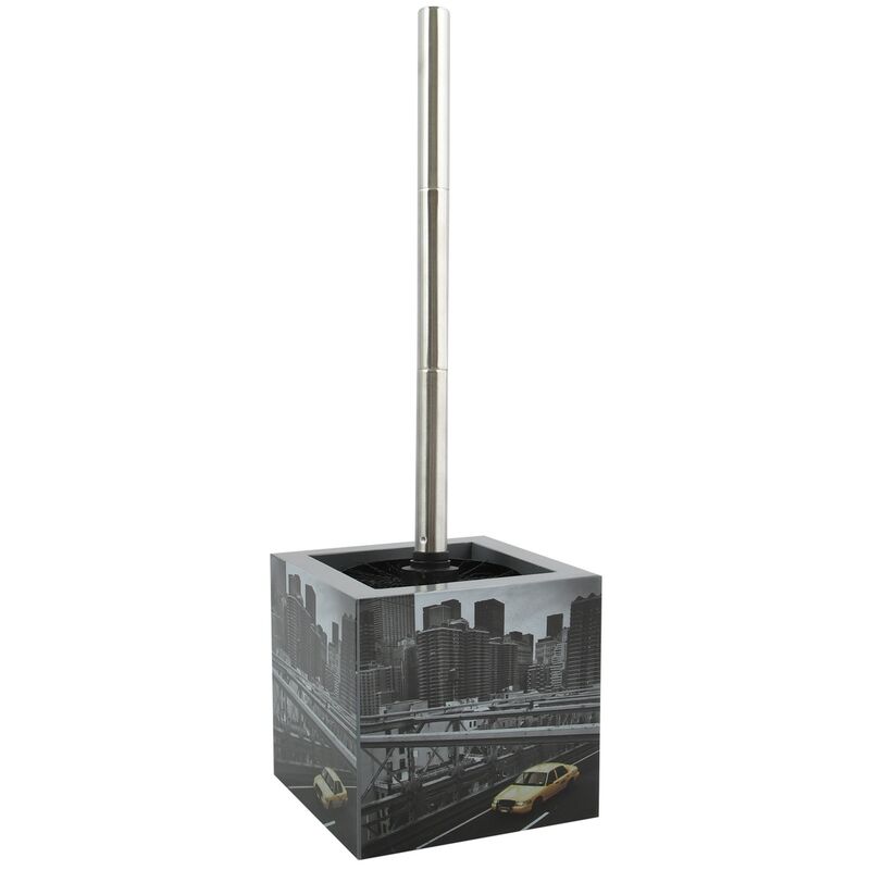 

Escobilla de baño 'New York' de acero inoxidable y MDF Ø11 x 37 cm - MSV