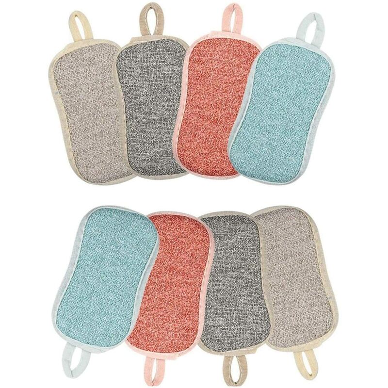 

Esponjas Reutilizable Reutilizable Microfibra Paño de microfibra Reutilizable Esponja doble Inodoro Almohadillas para fregar de doble cara