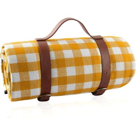 Esportic Couverture de Pique-Niques, Tapis de Pique-Nique,150X200CM Couverture Picnique, Couverture de Plage Anti Sable, Grille