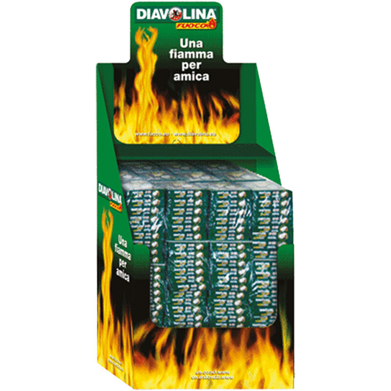 Espositore Diavolina accendifuoco 40 cubi 240 cf. (terra) cm.39 x 59 x h.95