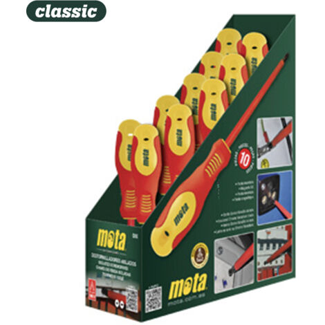Espositore con 10 cacciaviti isolati Dix Mota