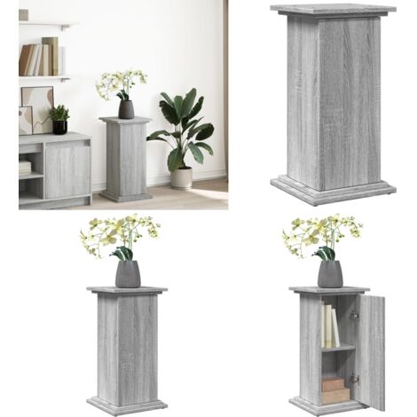 Espositore con Portaoggetti Grigio Sonoma 31x30x60cm Truciolato - Portaoggetti - Truciolato