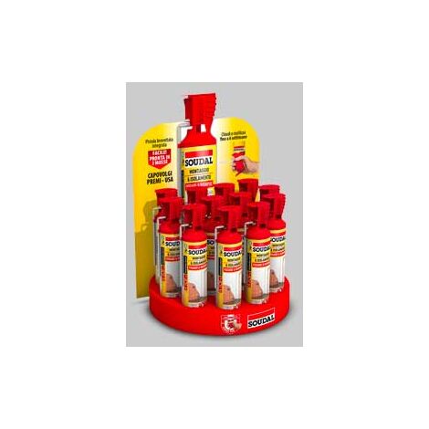 Espositore da banco genius gun soudal 12 pezzi