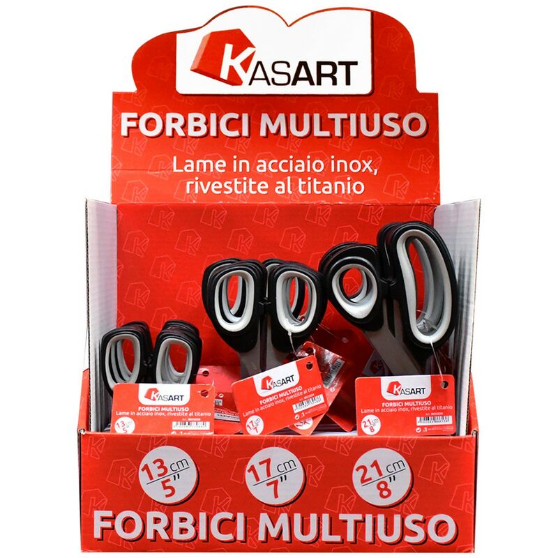 Espositore forbici multiuso ' Kasart 18 pezzi