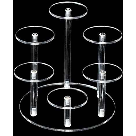 Espositore in acrilico trasparente, espositore rotondo per profumi, mensola espositiva in acrilico, espositore per profumi in acrilico trasparente per oggetti da collezione, gioielli, torte, ciambelle