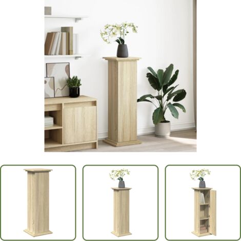 Espositore in truciolato -  Espositore con Portaoggetti Rovere Sonoma 31x30x90cm Truciolato
