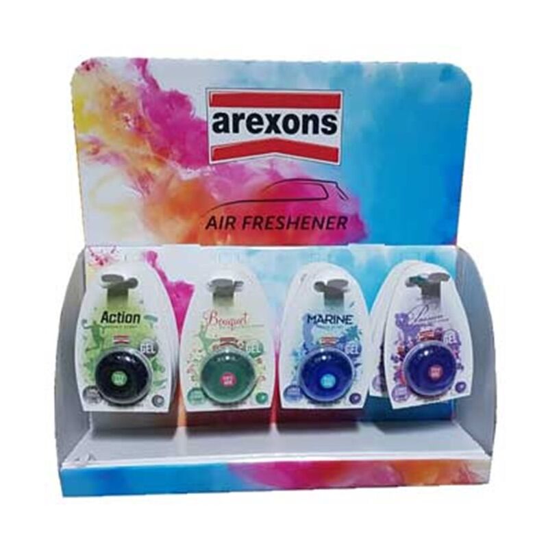 Profumatore 'my world is gel' espositore da banco Arexons 24 pezzi