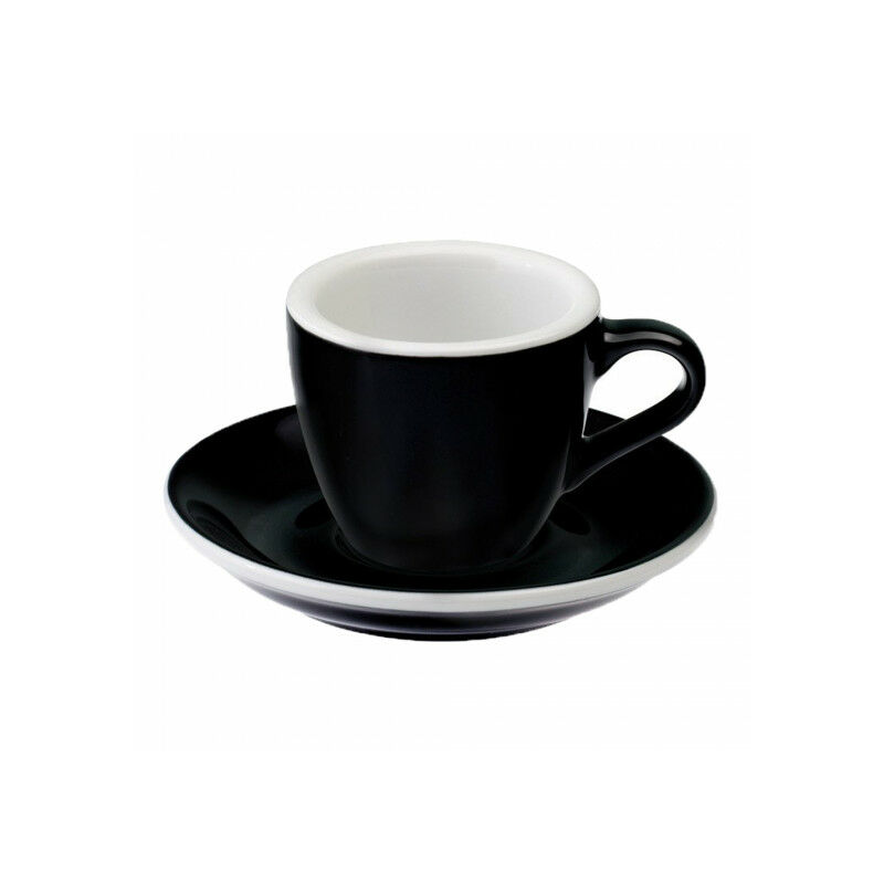 Espresso cup with a saucer Loveramics Egg Black, 80 ml