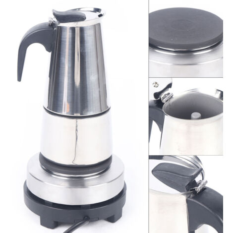 Espressokocher Kaffeebereiter Espressomaschine Edelstahl Elektrisch Kaffeekanne