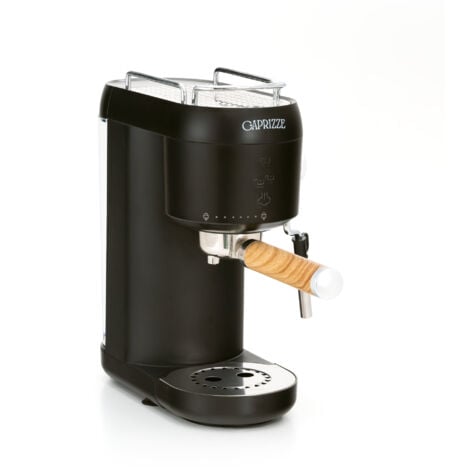 Espressomaschine Halbautomatisch Caprizze Hikari 1400 W 20 Bar mit Dampfgarer und Schäumer Inklusive USB Farbe Mattschwarz