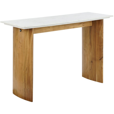 esprit Home Consolle blanc et marron 120x38x77 cm