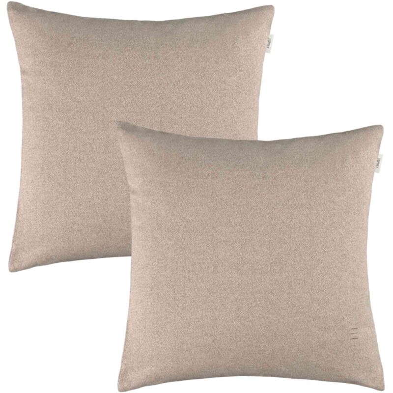 ESPRIT Housse de coussin décoratif FUN-2 - Lot de 2 45x45 cm, beige ESPRIT Housse de coussin décoratif FUN-2 - Lot de 2 45x45 cm, beige