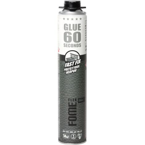 Espuma adhesiva de poliuretano FOME FLEX Fast Fix – fraguado rápido 60 s, baja expansión, pegado e aislamiento – 850 ml