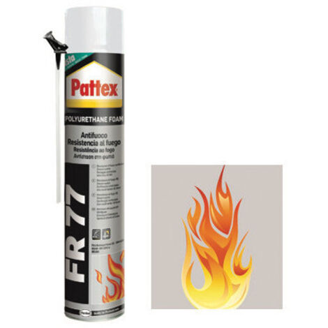 Espuma de poliuretano antincendios Pattex FR77 750 ml que se expande con el calor – resistente a las llamas