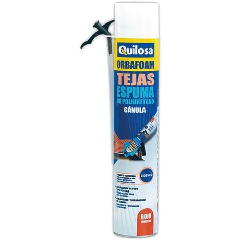Espuma poliuretano tejas canula rojo Quilosa 750 ml