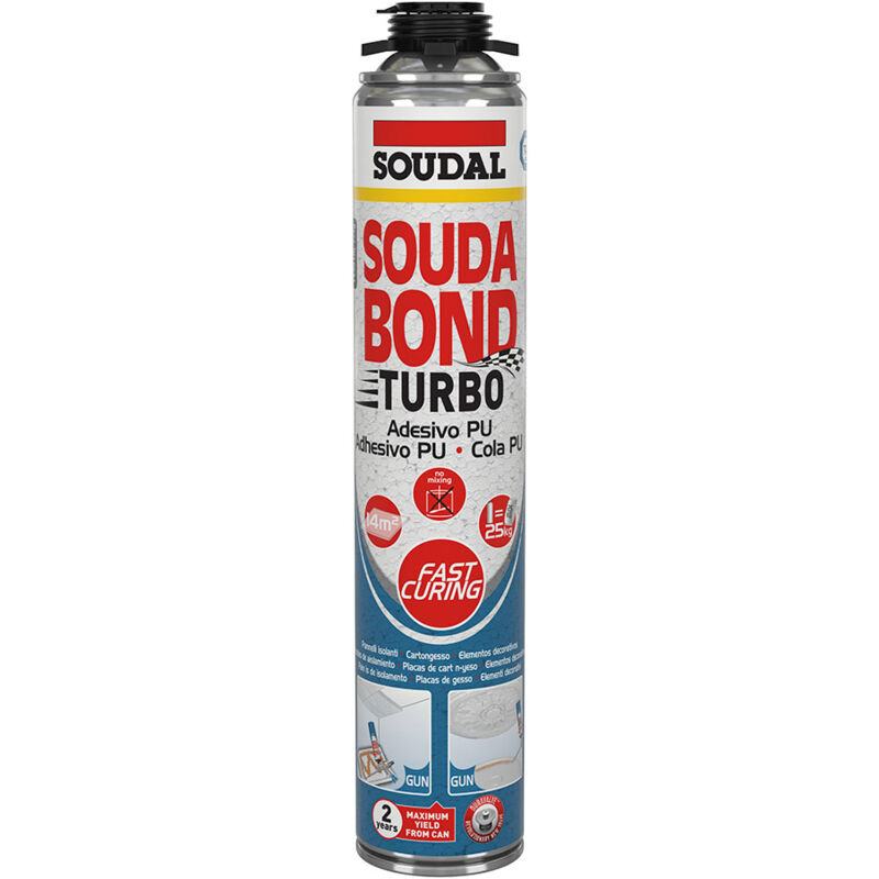 

Espuma adhesiva Soudabond turbo 750ML 153175 - Soudal
