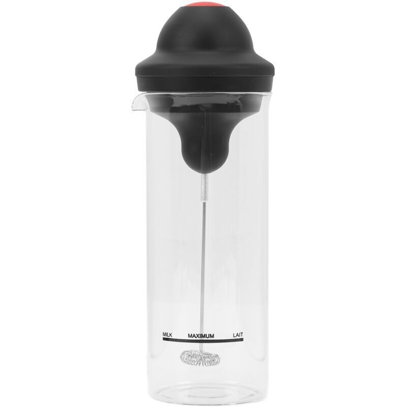 Xisrens Schwarz Espumador De Leche Eléctrico Portátil Eosnow De Acero Inoxidable, Uso Eficiente, Espumador Automático Para Café, Chocolate Caliente Y Huevos.