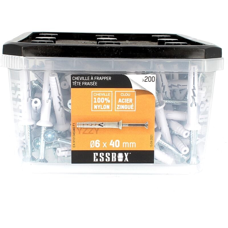 Scell-it - essbox de 200 Chevilles Clous tf 6X40 Acier
