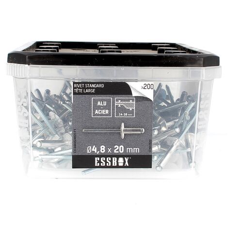 ESSBOX de 200 Rivets TL 4.8X20 Alu/Acier