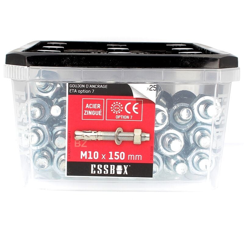 Scell-it - essbox de 25 Goujons D'Ancrage 10X150 Acier
