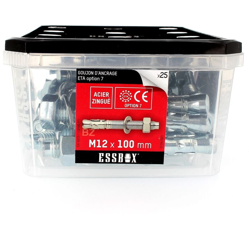 Scell-it - essbox de 25 Goujons D'Ancrage 12X100 Acier