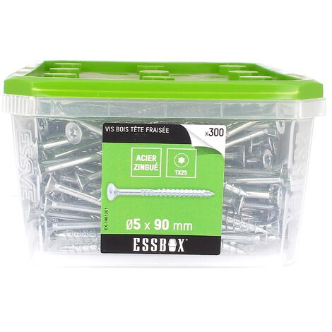 ESSBOX de 300 VBA TFX 5X90 Zingué (filetage partiel)