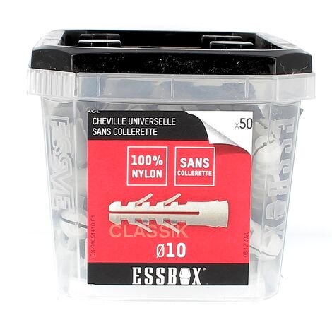 ESSBOX de 50 Chevilles Nylon Classik 10X50