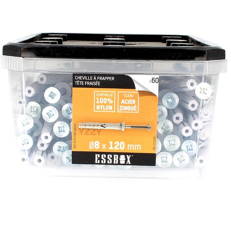 ESSBOX de 60 Chevilles Clous TF 8X120 Acier