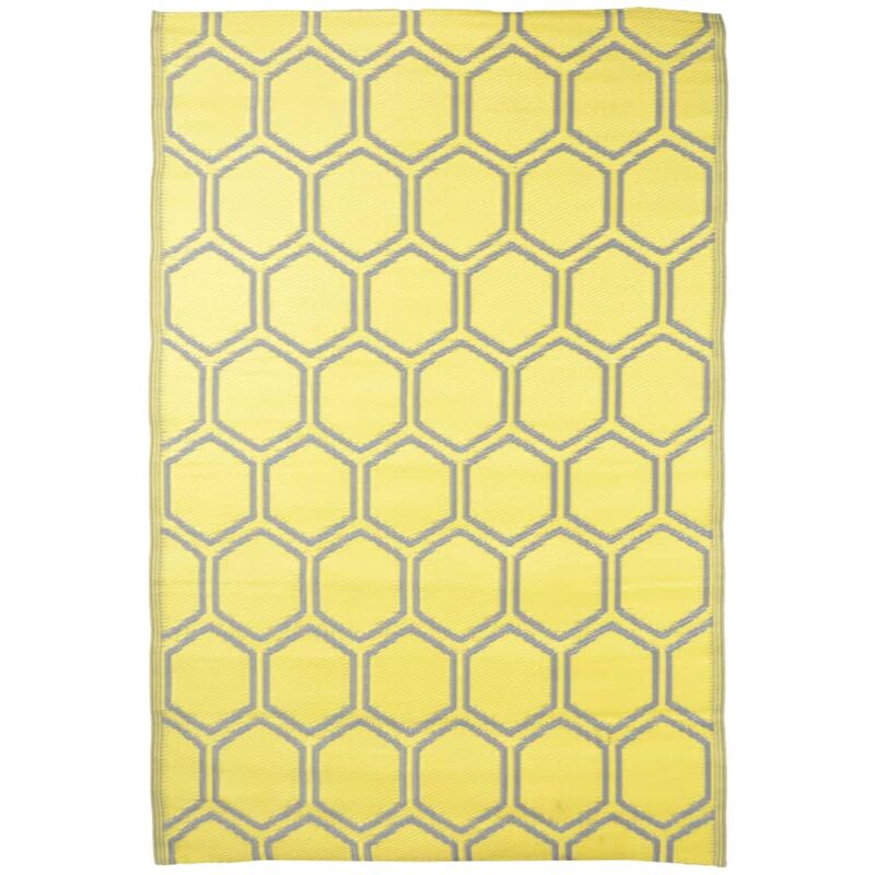 

Alfombra de exterior panal de abejas 182x122 cm - Amarillo - Esschert Design