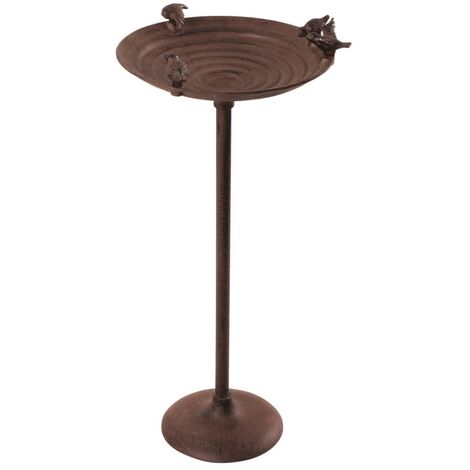 Esschert Design Baignoire pour oiseaux sur pied Fonte