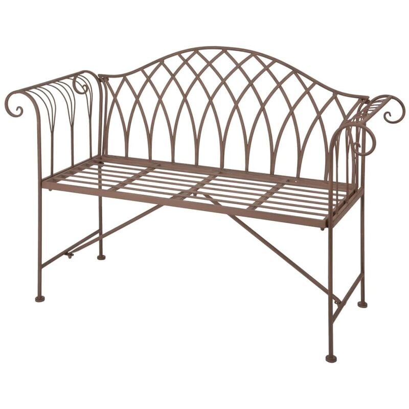 

Banco de jardin metal viejo estilo inglés MF009 - Marrón - Esschert Design
