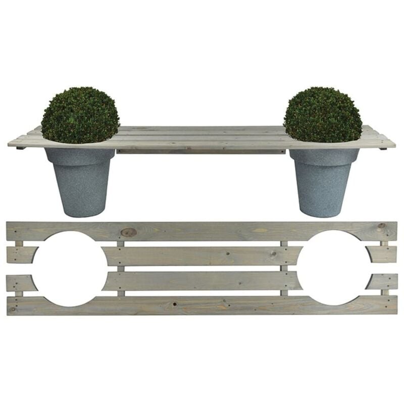 

Banco jardinera 180 cm NG71 - Gris - Esschert Design